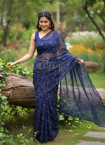 Load image into Gallery viewer, Authentic Garden Vareli Lock Chiffon Brasso Saree