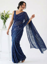 Load image into Gallery viewer, Authentic Garden Vareli Lock Chiffon Brasso Saree