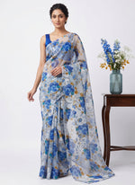 Load image into Gallery viewer, Garden Vareli High Quality Special Spectra Brasso Saree
