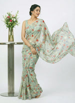 Load image into Gallery viewer, Garden Vareli High Quality Special Spectra Brasso Saree