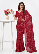 Load image into Gallery viewer, Latest Garden Vareli Latest Uno Tarangini Georgette Saree