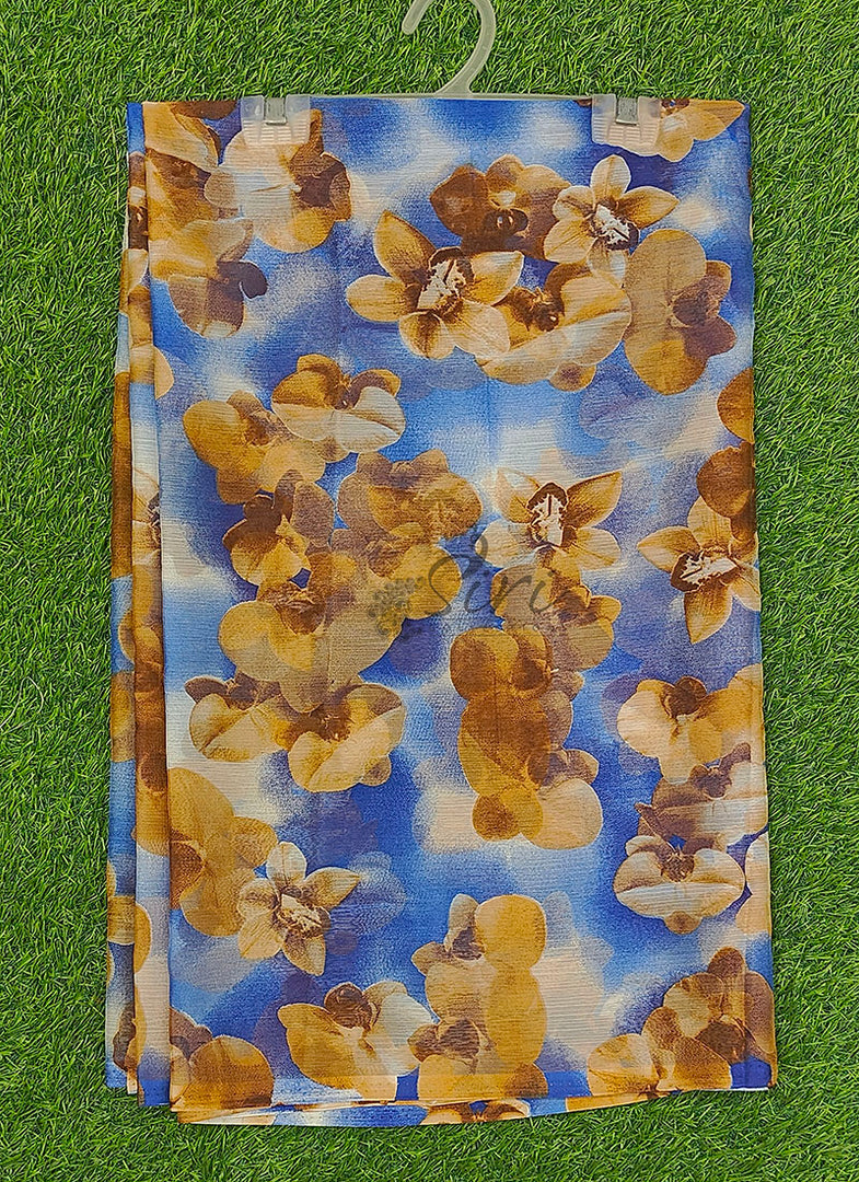 Garden Vareli Latest Printed Nara Chiffon Saree