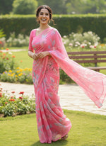 Load image into Gallery viewer, Exclusive Garden Vareli Printed Nara Chiffon Saree