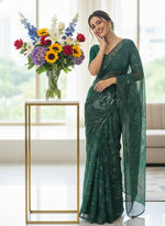 Load image into Gallery viewer, Latest Garden Vareli Printed Nara Chiffon Saree