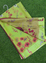 Load image into Gallery viewer, Beautiful Garden Fiona Border Nara Chiffon Saree