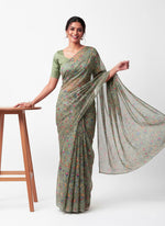 Load image into Gallery viewer, Latest Garden Vareli Printed Nara Chiffon Saree
