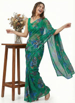 Load image into Gallery viewer, High Quality Garden Vareli Printed Nara Chiffon Saree