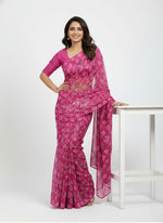 Load image into Gallery viewer, Latest Garden Vareli Printed Nara Chiffon Saree