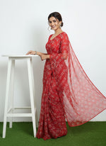 Load image into Gallery viewer, Latest Garden Vareli Printed Nara Chiffon Saree