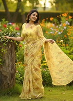Load image into Gallery viewer, High Quality Garden Vareli Printed Nara Chiffon Saree