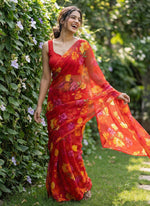 Load image into Gallery viewer, High Quality Garden Vareli Printed Nara Chiffon Saree
