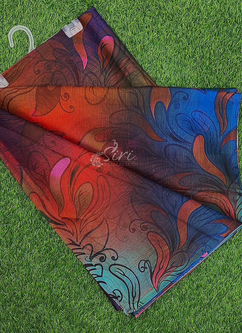 Latest Garden Vareli Printed Nara Chiffon Saree