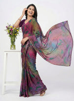 Load image into Gallery viewer, Latest Garden Vareli Printed Nara Chiffon Saree