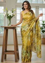 Load image into Gallery viewer, Latest Garden Vareli Printed Nara Chiffon Saree