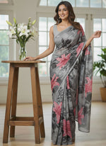 Load image into Gallery viewer, Latest Garden Vareli Printed Nara Chiffon Saree