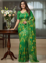 Load image into Gallery viewer, Latest Garden Vareli Printed Nara Chiffon Saree