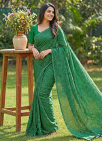 Load image into Gallery viewer, Garden Vareli Printed Nara Chiffon Saree
