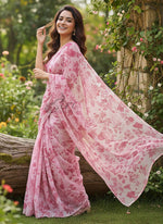 Load image into Gallery viewer, Garden Vareli Printed Nara Chiffon Saree