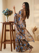 Load image into Gallery viewer, Garden Vareli Printed Nara Chiffon Saree