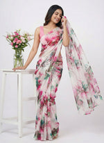 Load image into Gallery viewer, High Quality Garden Vareli Printed Nara Chiffon Saree