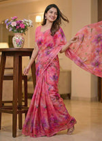Load image into Gallery viewer, High Quality Garden Vareli Printed Nara Chiffon Saree