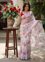 Load image into Gallery viewer, High Quality Garden Vareli Printed Nara Chiffon Saree