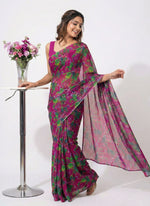 Load image into Gallery viewer, High Quality Garden Vareli Printed Nara Chiffon Saree
