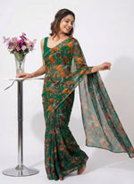 Load image into Gallery viewer, High Quality Garden Vareli Printed Nara Chiffon Saree