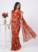 Load image into Gallery viewer, High Quality Garden Vareli Printed Nara Chiffon Saree