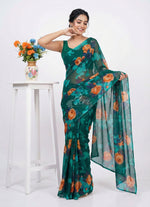 Load image into Gallery viewer, High Quality Garden Vareli Printed Nara Chiffon Saree