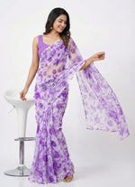 Load image into Gallery viewer, High Quality Garden Vareli Printed Nara Chiffon Saree