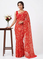 Load image into Gallery viewer, High Quality Garden Vareli Printed Nara Chiffon Saree