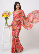 Load image into Gallery viewer, High Quality Garden Vareli Printed Nara Chiffon Saree