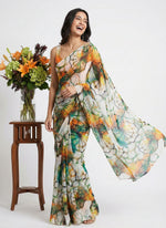 Load image into Gallery viewer, High Quality Garden Vareli Printed Nara Chiffon Saree