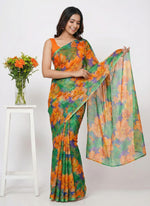 Load image into Gallery viewer, High Quality Garden Vareli Printed Nara Chiffon Saree