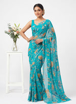 Load image into Gallery viewer, High Quality Garden Vareli Printed Nara Chiffon Saree