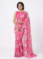 Load image into Gallery viewer, Elegant Garden Vareli Printed Nara Chiffon Saree