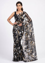 Load image into Gallery viewer, Elegant Garden Vareli Printed Nara Chiffon Saree