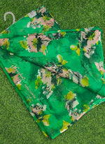Load image into Gallery viewer, Elegant Garden Vareli Printed Nara Chiffon Saree