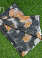 Load image into Gallery viewer, Elegant Garden Vareli Printed Nara Chiffon Saree