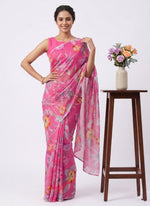 Load image into Gallery viewer, Elegant Garden Vareli Printed Nara Chiffon Saree
