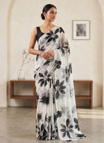 Load image into Gallery viewer, Authentic Garden Vareli Printed Nara Chiffon Saree