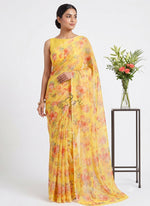 Load image into Gallery viewer, Light Weight Garden Vareli Printed Nara Chiffon Saree