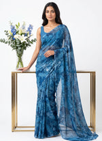 Load image into Gallery viewer, Light Weight Garden Vareli Printed Nara Chiffon Saree