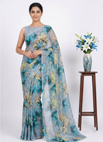 Load image into Gallery viewer, Light Weight Garden Vareli Printed Nara Chiffon Saree
