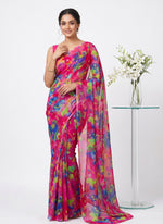Load image into Gallery viewer, Light Weight Garden Vareli Printed Nara Chiffon Saree