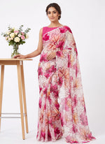 Load image into Gallery viewer, Light Weight Garden Vareli Printed Nara Chiffon Saree