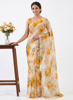 Load image into Gallery viewer, Light Weight Garden Vareli Printed Nara Chiffon Saree