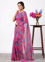 Load image into Gallery viewer, Garden Vareli Printed Nara Chiffon Saree without Blouse