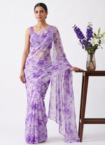 Load image into Gallery viewer, High Quality Garden Vareli Printed Nara Chiffon Saree without Blouse